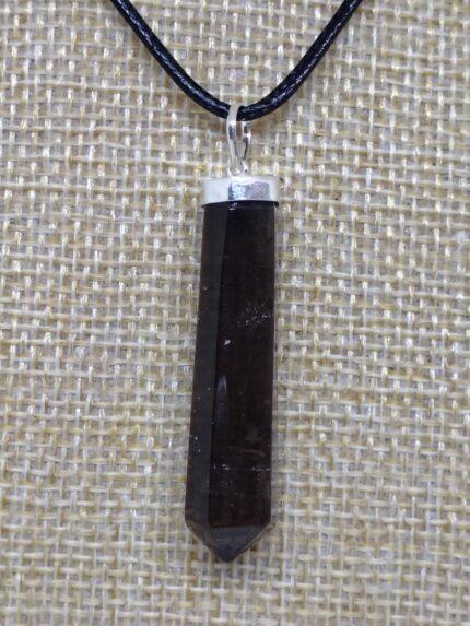 DIJE PLATA PENDULO CUARZO AHUMADO