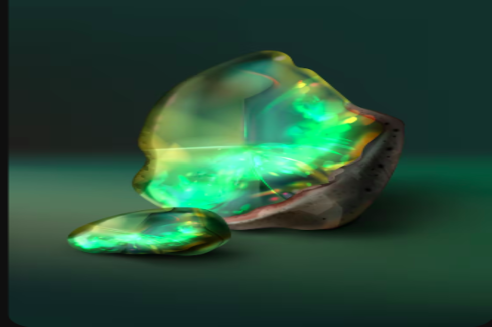 Cuarzo verde: piedra asociada al equilibrio y la calma (pieza pulida).